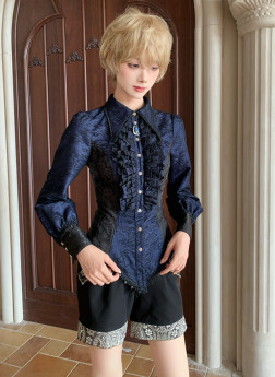 Little Dipper - Boystyle Konoda Lace Long Sleeves Ouji Lolita Blouse