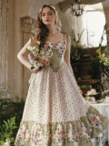 LaceMade -Wild Rose- European Retro Vintage French Countryside Cotton Corset Classic Casual Lolita Dress