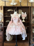 Peachy Bloom - Classic Qi Lolita JSK with Arm Sleeves