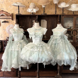 Peachy Bloom - Classic Qi Lolita JSK with Arm Sleeves