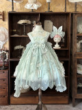 Peachy Bloom - Classic Qi Lolita JSK with Arm Sleeves