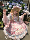 Ball Persica -Spring Cherry Blossom Strawberry Cake- Retro Doll Classic Sweet Lolita OP Dress, JSK, Blouse and Accessories