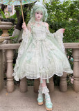 Peachy Bloom - Classic Qi Lolita JSK with Arm Sleeves
