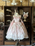Peachy Bloom - Classic Qi Lolita JSK with Arm Sleeves