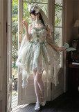 Camellia -Spring Revelry- Elegant Classic Qi Lolita JSK with Arm Sleeves