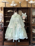 Peachy Bloom - Classic Qi Lolita Tulle Cape and Accessories