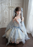 Camellia -Spring Revelry- Elegant Classic Qi Lolita JSK with Arm Sleeves