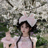 Peachy Bloom - Classic Qi Lolita Tulle Cape and Accessories