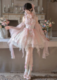 Camellia -Spring Revelry- Elegant Classic Qi Lolita JSK with Arm Sleeves