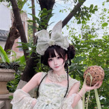 Peachy Bloom - Classic Qi Lolita Tulle Cape and Accessories