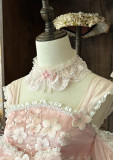 Peachy Bloom - Classic Qi Lolita Tulle Cape and Accessories