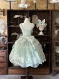 Peachy Bloom - Classic Qi Lolita Tulle Cape and Accessories