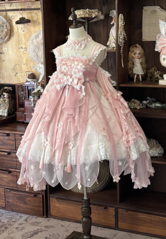 Peachy Bloom - Classic Qi Lolita JSK with Arm Sleeves