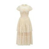 LaceMade -White Psalm- Palace Princess Retro Vintage Prom Birthday Party Casual Lolita Dress