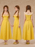 LaceMade -Little Orange- Sweet Cute Girly French Countryside Lace Casual Lolita Dress and Bolero