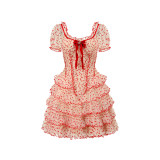 LaceMade -Red Velvet Waltz- Elegant Sweet French Homecoming Prom Evening Birthday Party Casual Lolita Dress