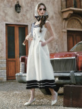 LaceMade -Sailor's Love Letter- European Retro Vintage French Sailor Casual Lolita Dress Set