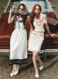 LaceMade -Sailor's Love Letter- European Retro Vintage French Sailor Casual Lolita Dress Set