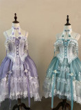 Luuvica -Misty Jasmine- Elegant Embroidery Classic Qi Lolita Dress Full Set