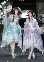 Luuvica -Misty Jasmine- Elegant Embroidery Classic Qi Lolita Dress Full Set