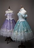 Luuvica -Misty Jasmine- Elegant Embroidery Classic Qi Lolita Dress Full Set