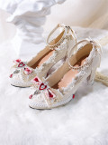 Mirror - PU Genuine Leather Chunky Heel Lace Gothic Sweet Lolita Shoes