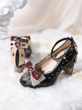 Mirror - PU Genuine Leather Chunky Heel Lace Gothic Sweet Lolita Shoes