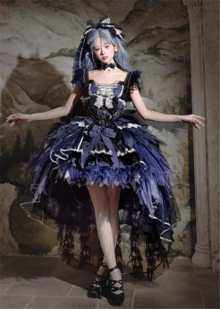 FelinaeCookieLolita -Glittering Night Swan- Classic Sweet Lolita JSK Full Set