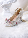 Mirror - PU Genuine Leather Chunky Heel Lace Gothic Sweet Lolita Shoes