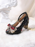 Mirror - PU Genuine Leather Chunky Heel Lace Gothic Sweet Lolita Shoes