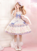Flowers and Pearl Box -Moon and Star Dream- Cute Sweet Lolita JSK, OP Dress and Blouse