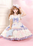 Flowers and Pearl Box -Moon and Star Dream- Cute Sweet Lolita JSK, OP Dress and Blouse