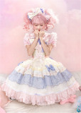 Flowers and Pearl Box -Moon and Star Dream- Cute Sweet Lolita JSK, OP Dress and Blouse