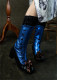 Just About Vintage - Genuine Leather Chunky Heel Calf Length European Retro Vintage Palace Victorian Lolita Boots Shoes