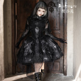 Yinluofu -Skeleton Dragon- Gothic Lolita JSK Full Set