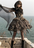 Yinluofu -Skeleton Dragon- Gothic Lolita JSK Full Set