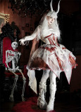 Yinluofu -Skeleton Dragon- Gothic Lolita JSK Full Set