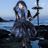 Yinluofu -Skeleton Dragon- Gothic Lolita JSK Full Set