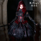 Yinluofu -Skeleton Dragon- Gothic Lolita JSK Full Set