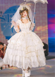 HinanaQueena -Frosted Star Glow- Elegant Gorgeous Birthday Party Sweet Princess Tea Party Lolita JSK and Accessories