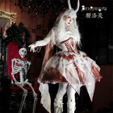 Yinluofu -Skeleton Dragon- Gothic Lolita JSK Full Set