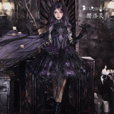 Yinluofu -Skeleton Dragon- Gothic Lolita JSK Full Set
