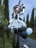 Unknown Star -The Clock Rabbit's Card Game- Sweet Gothic Lolita Dress Set