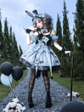 Unknown Star -The Clock Rabbit's Card Game- Sweet Gothic Lolita Dress Set