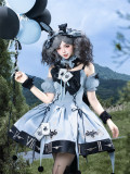 Unknown Star -The Clock Rabbit's Card Game- Sweet Gothic Lolita Dress Set
