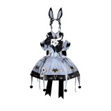 Unknown Star -The Clock Rabbit's Card Game- Sweet Gothic Lolita Dress Set