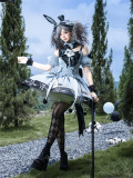 Unknown Star -The Clock Rabbit's Card Game- Sweet Gothic Lolita Dress Set