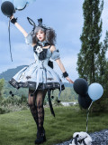 Unknown Star -The Clock Rabbit's Card Game- Sweet Gothic Lolita Dress Set