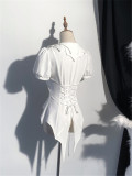 Misty Spirit - Short Sleeves Gothic Lolita Blouse and Neckerchief