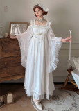 Lyandra Antique -The Poem of Stars and The Moon- Palace Empire Princess Vintage Classic Lolita OP Dress Full Set and Long Tulle Cape